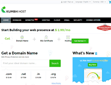 Tablet Screenshot of kumbhhost.com